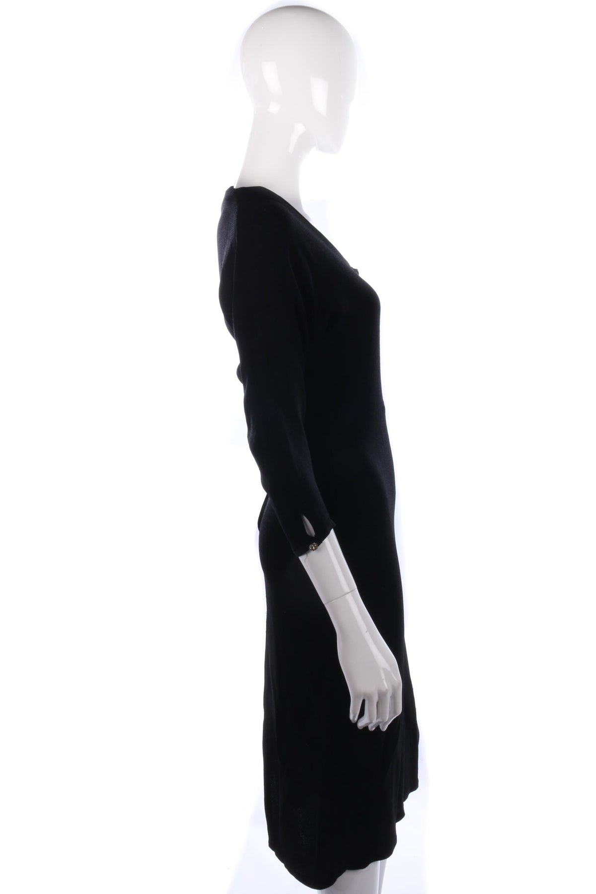Fabulous vintage black crepe 1940's dress size S - Ava & Iva