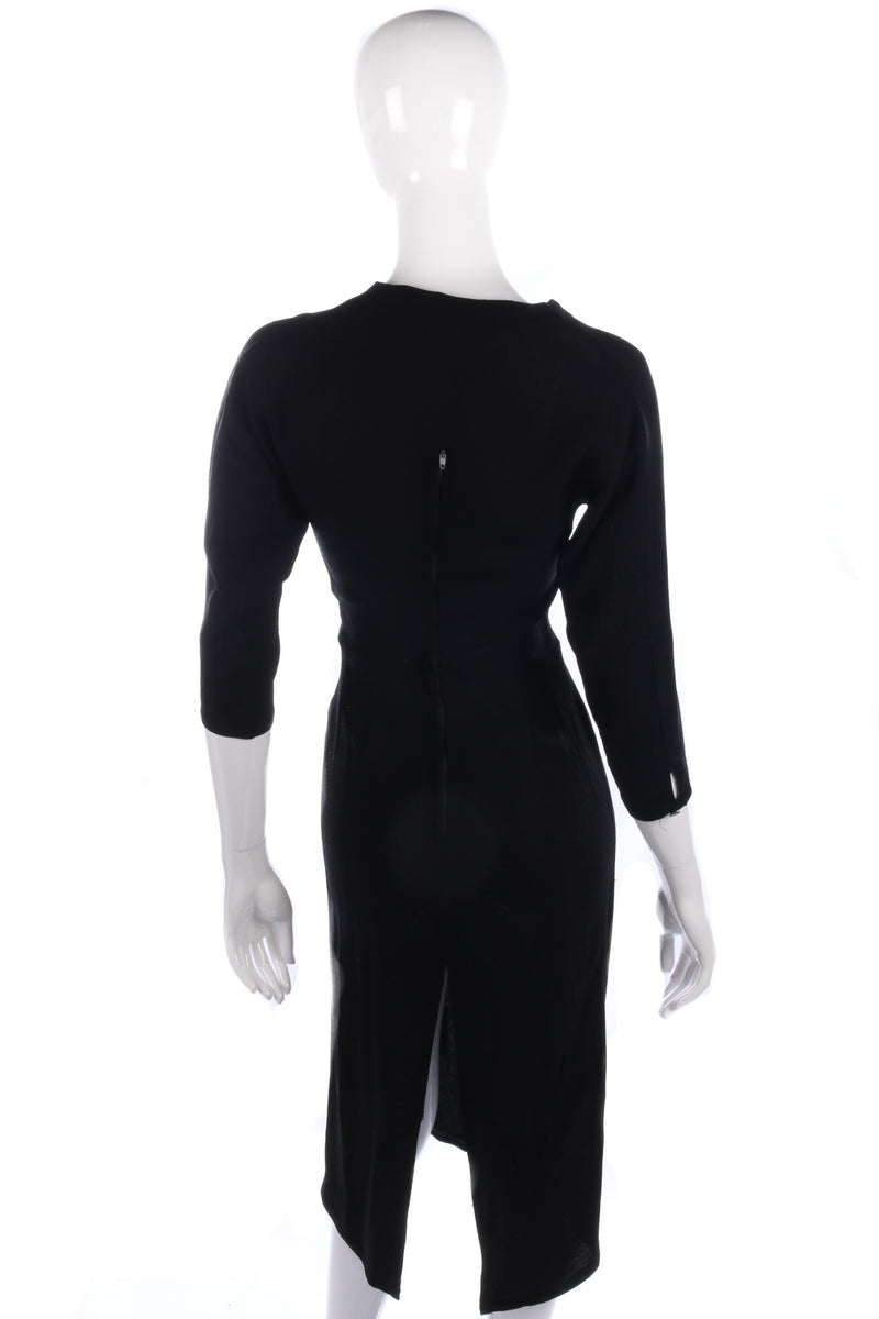 Fabulous vintage black crepe 1940's dress size S - Ava & Iva