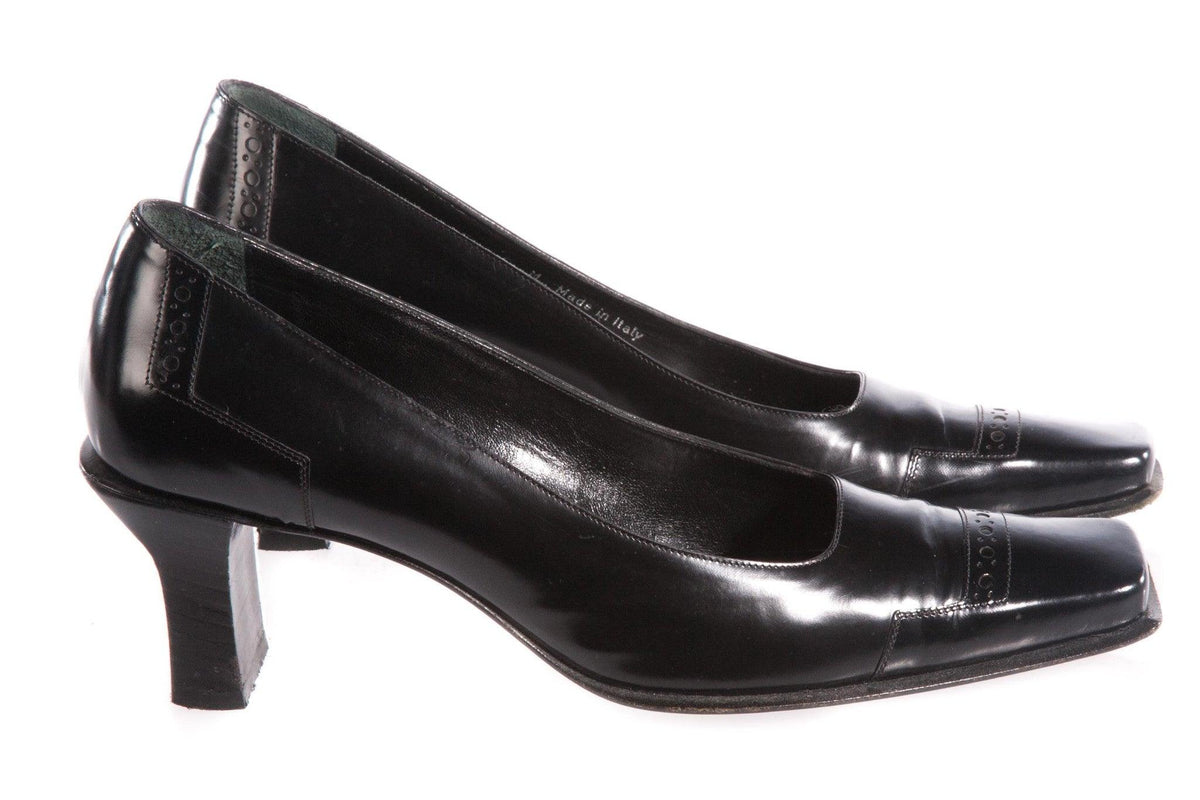 Bally Black Leather Samona Court shoes Size 35 1/2 E - Ava & Iva