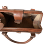 Vintage Leather Tan Fixed Handle Handbag - Ava & Iva