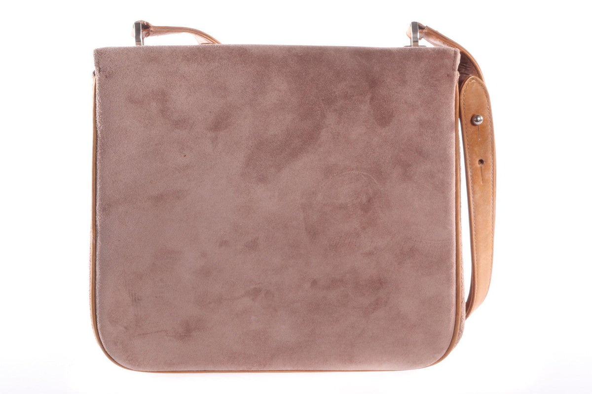 Suede and leather handbag  back