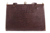 Brown patent leather handbag  back