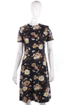 Vintage 1960's brown cotton floral dress - Ava & Iva