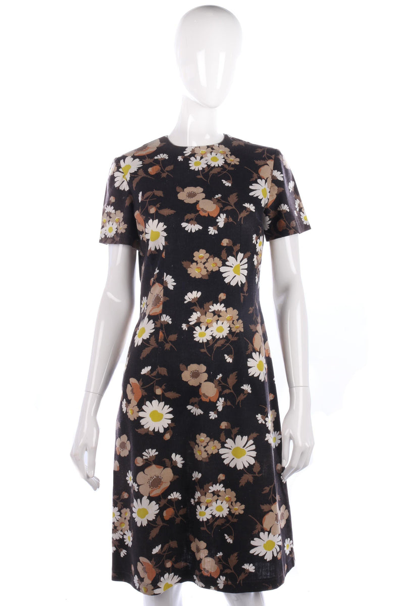 Vintage 1960's brown cotton floral dress - Ava & Iva