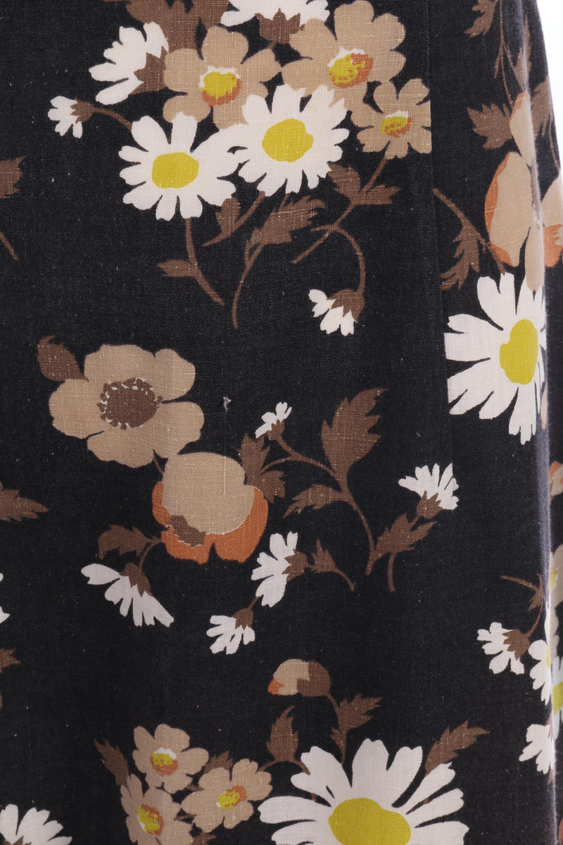 Vintage 1960's brown cotton floral dress - Ava & Iva
