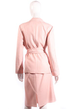 Louis Feraud pink skirt suit size 12 back