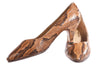 Brown snake skin shoes 