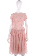 Stunning vintage 1950's pink summer dress size S - Ava & Iva