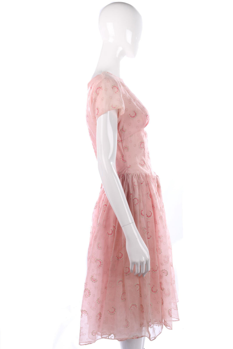 Stunning vintage 1950's pink summer dress size S - Ava & Iva