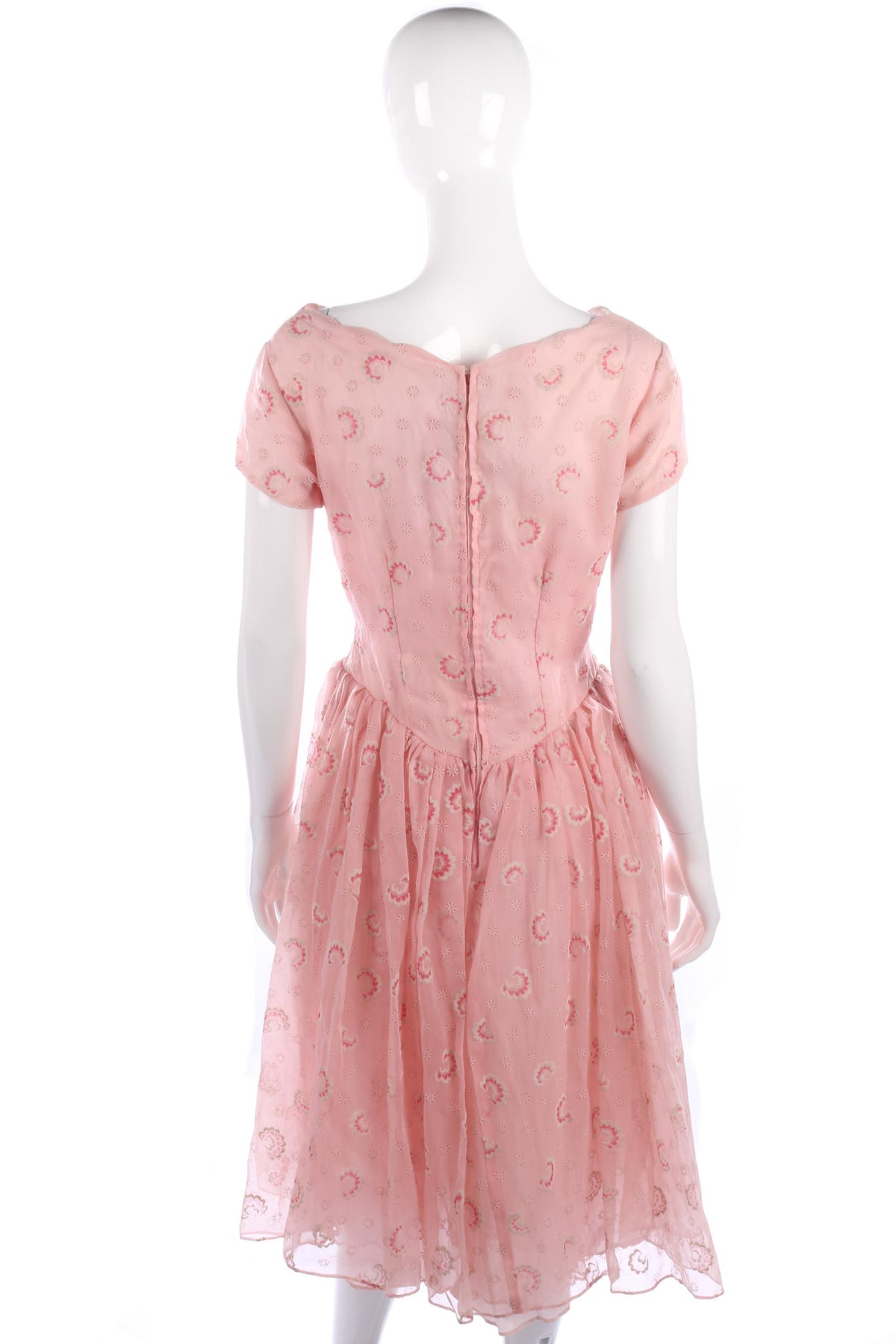 Stunning vintage 1950's pink summer dress size S - Ava & Iva