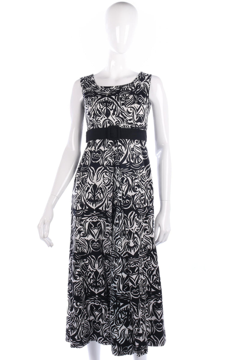 Lovely vintage black and white cotton dress size 10 - Ava & Iva