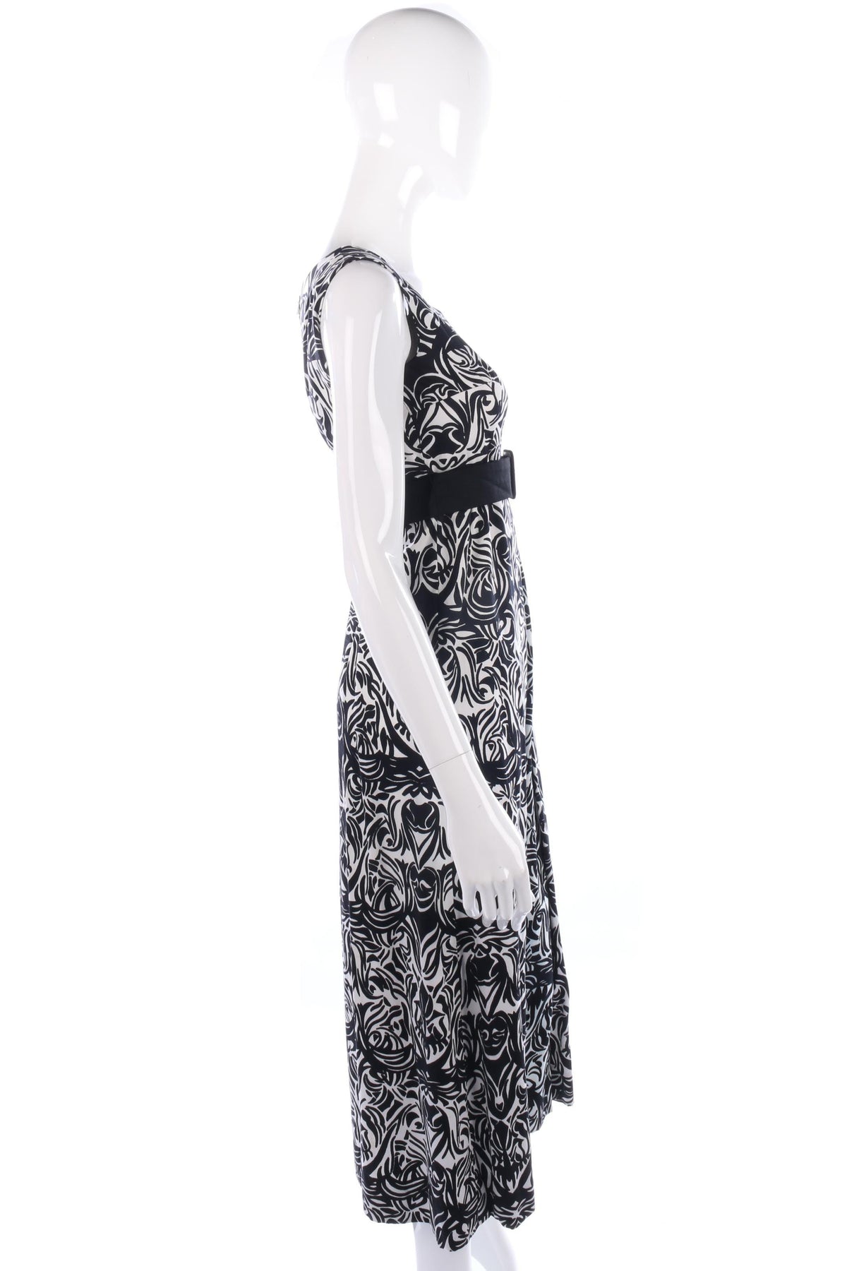 Lovely vintage black and white cotton dress size 10 - Ava & Iva