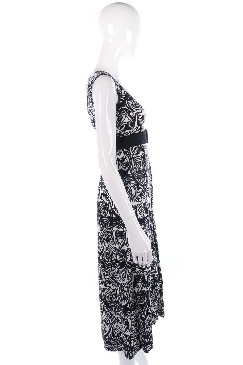 Lovely vintage black and white cotton dress size 10 - Ava & Iva