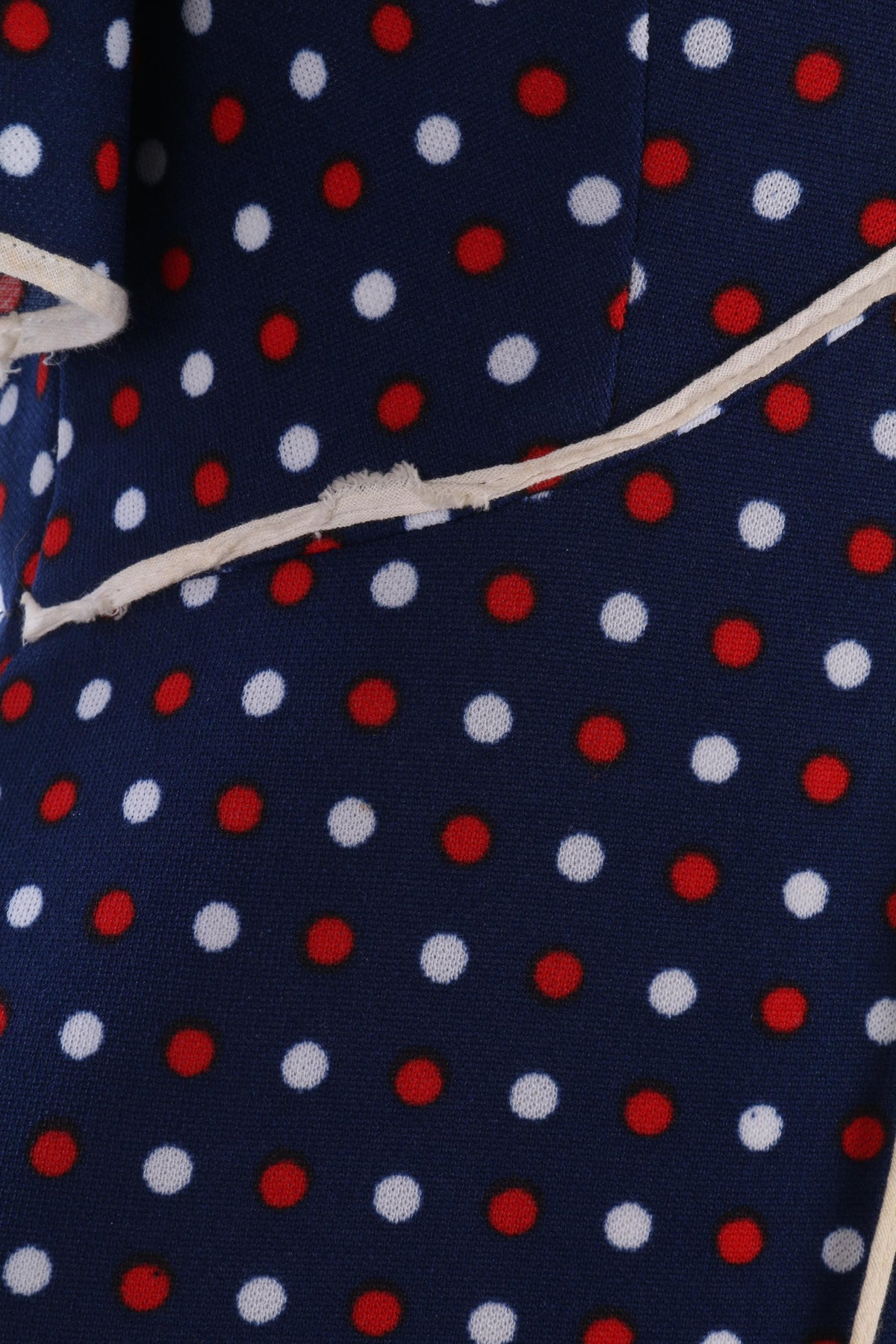 1970s vintage blue spotted dress size S/M - Ava & Iva