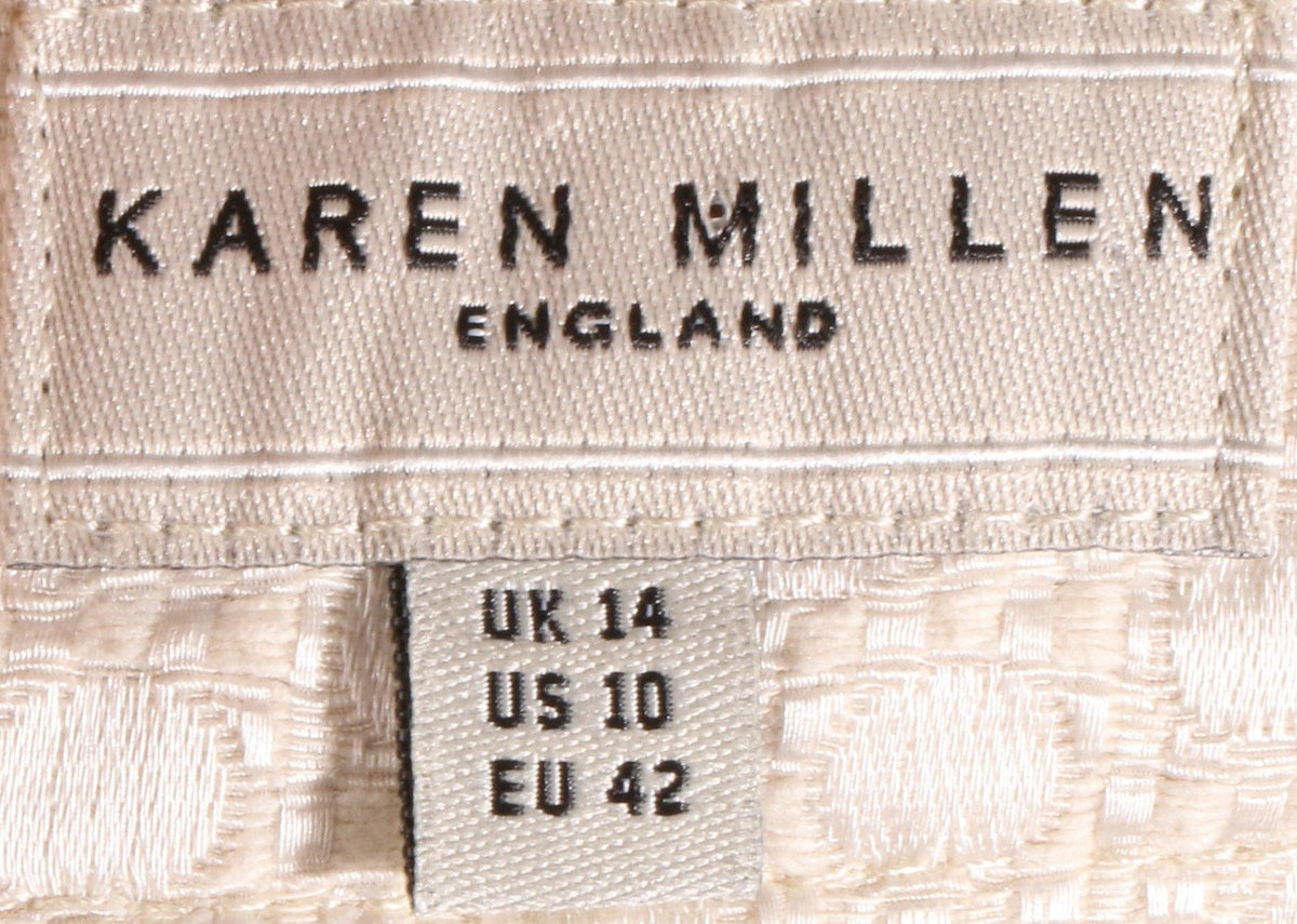 Karen Millen beige textured skirt size 14 - Ava & Iva