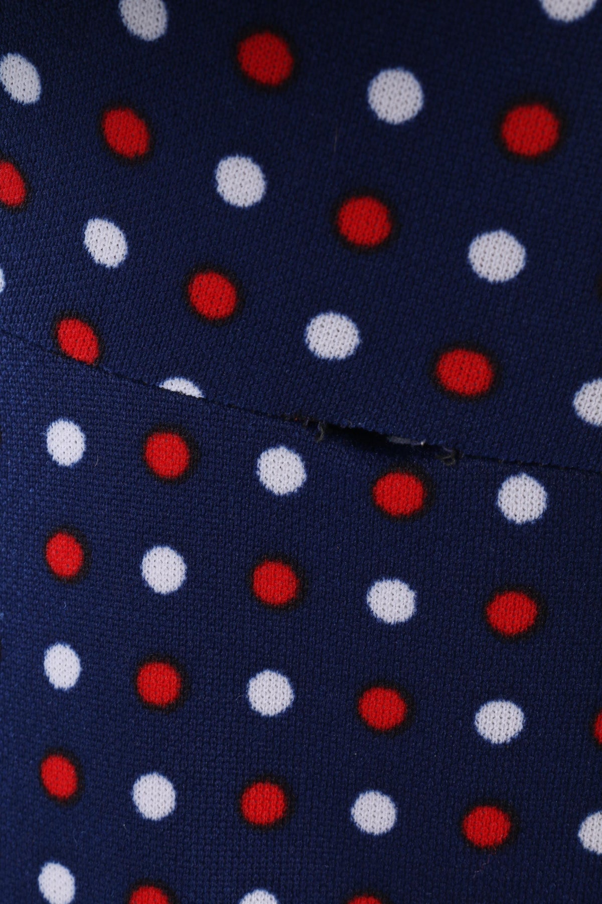 1970s vintage blue spotted dress size S/M - Ava & Iva