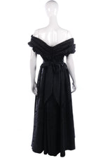 Classic black off shoulder ball gown with red rose - Ava & Iva