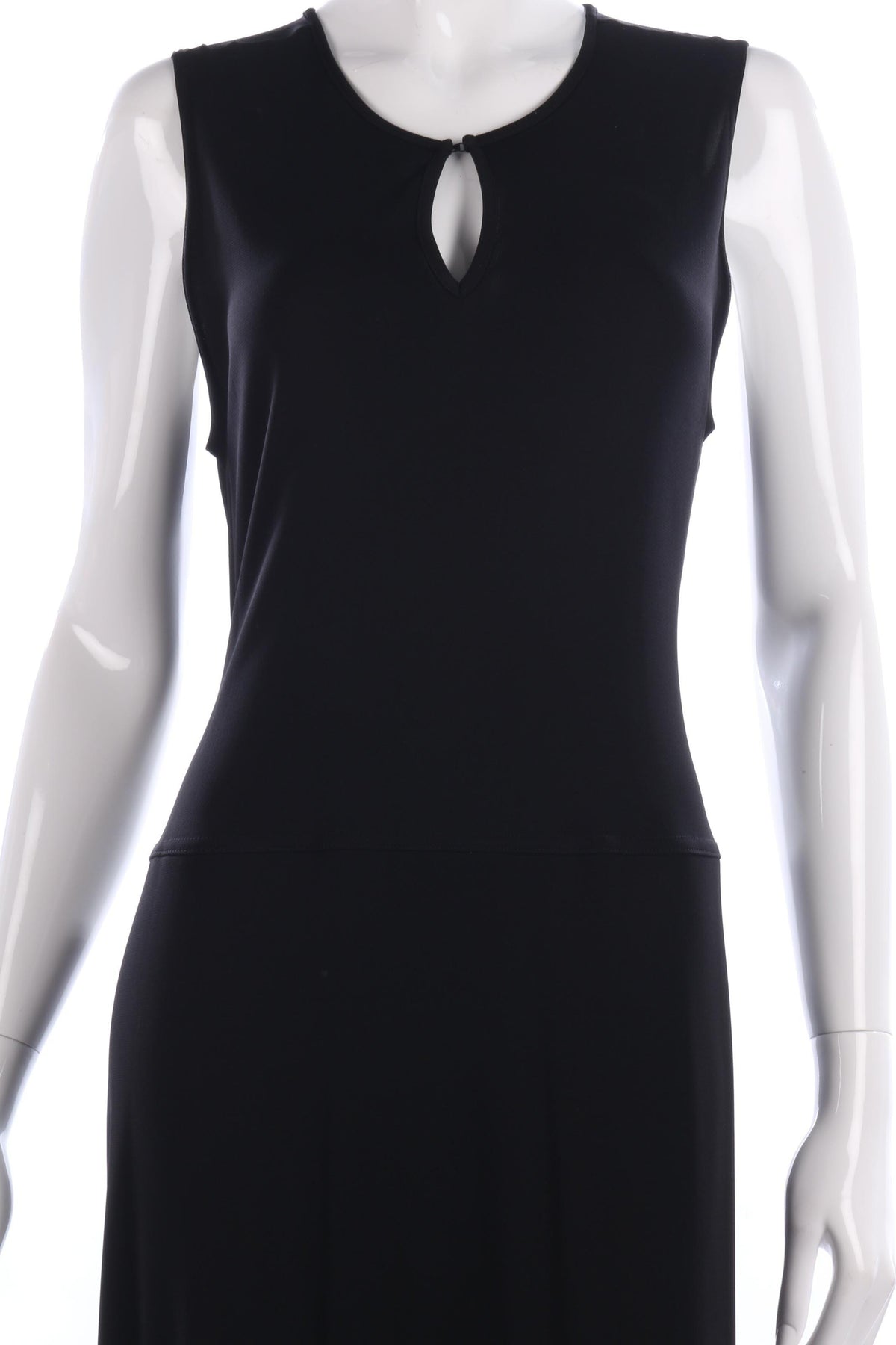 Vintage planet side split black dress with green lining, size 12 - Ava & Iva