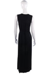 Vintage planet side split black dress with green lining, size 12 - Ava & Iva