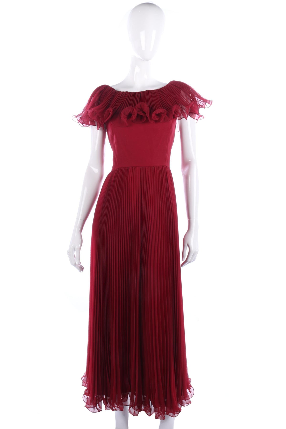 Fabulous vintage oxblood floaty evening gown size 12 - Ava & Iva