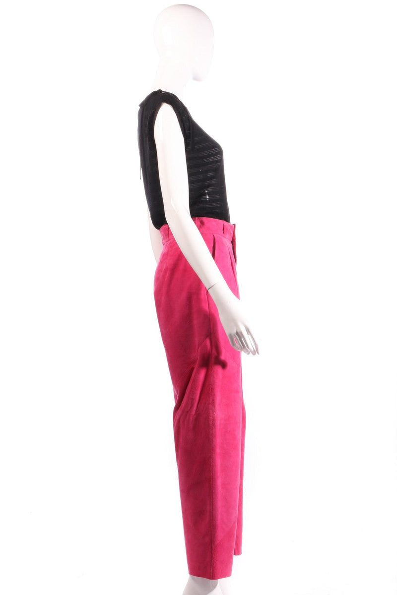 Pink suede trousers  side