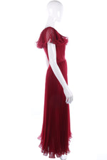 Fabulous vintage oxblood floaty evening gown size 12 - Ava & Iva