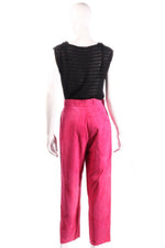 Pink suede trousers  back