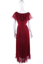 Fabulous vintage oxblood floaty evening gown size 12 - Ava & Iva