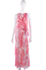 Damsel in a dress pink floral evening gown size M - Ava & Iva