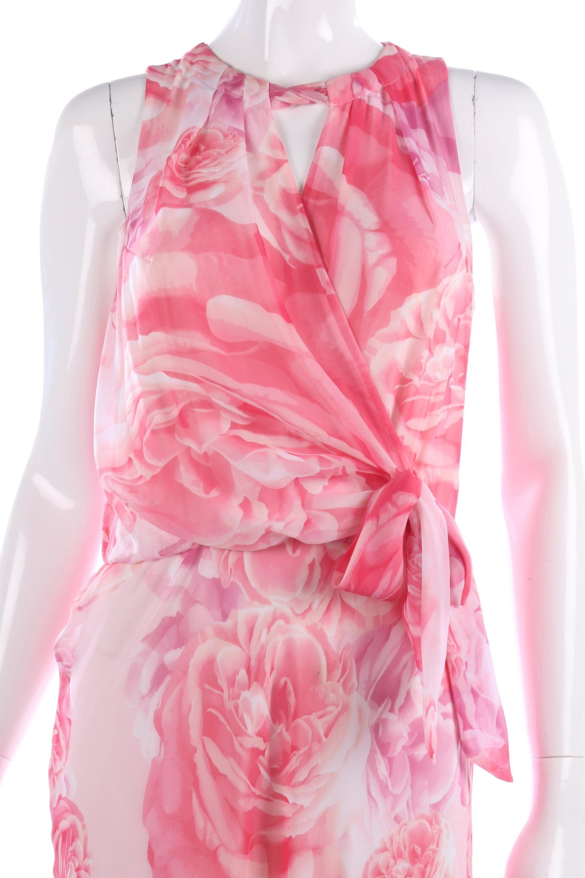 Damsel in a dress pink floral evening gown size M - Ava & Iva