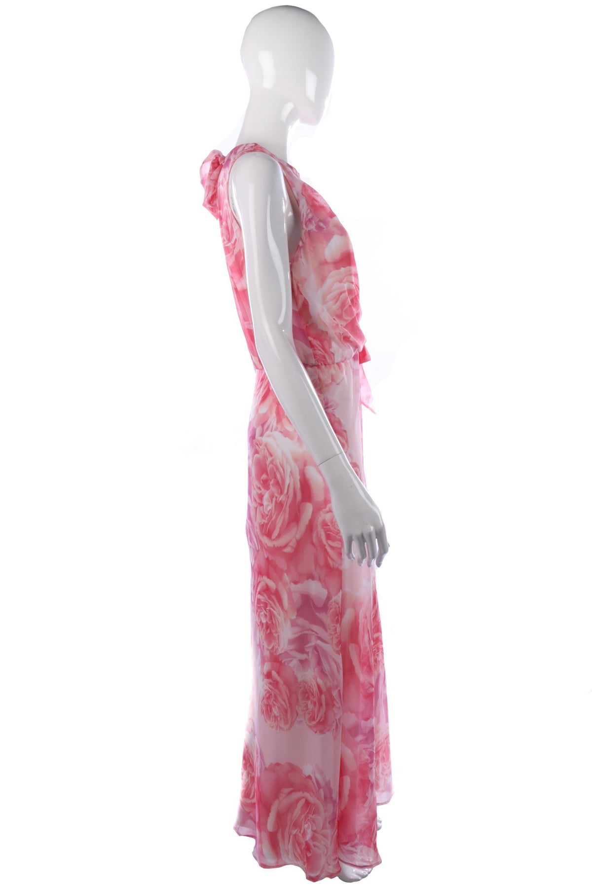 Damsel in a dress pink floral evening gown size M - Ava & Iva