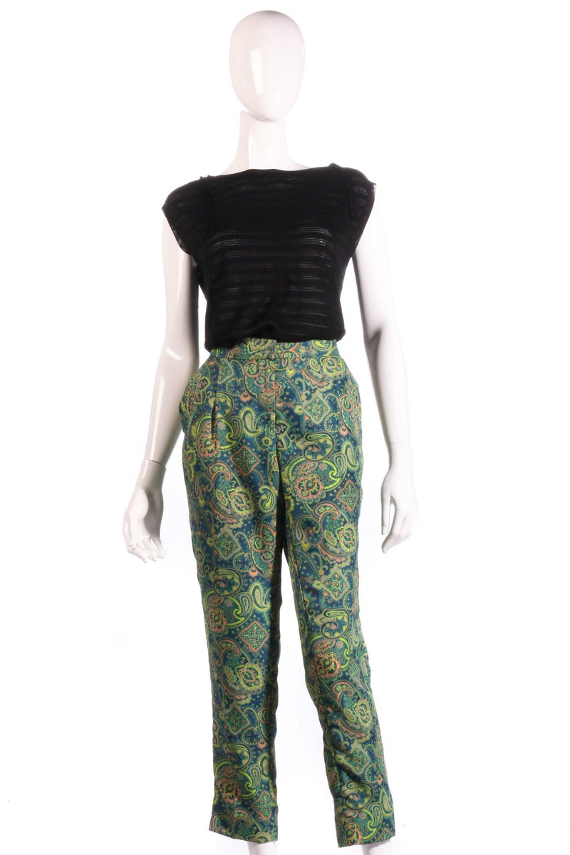 Melene Birger green floral cropped trousers 