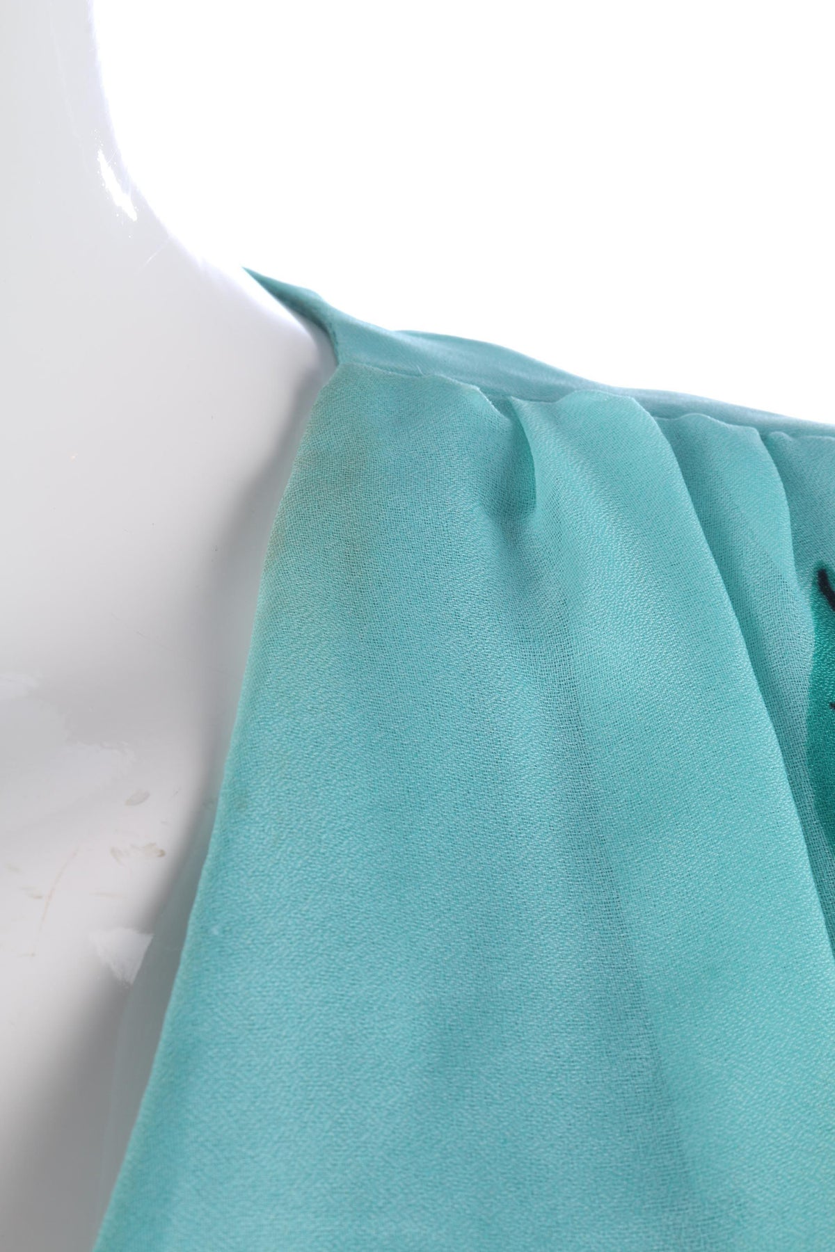 Vera Mont vintage turquoise floral summer evening gown - Ava & Iva