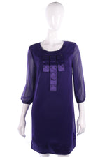 Lovely purple chiffon dress size 10 - Ava & Iva