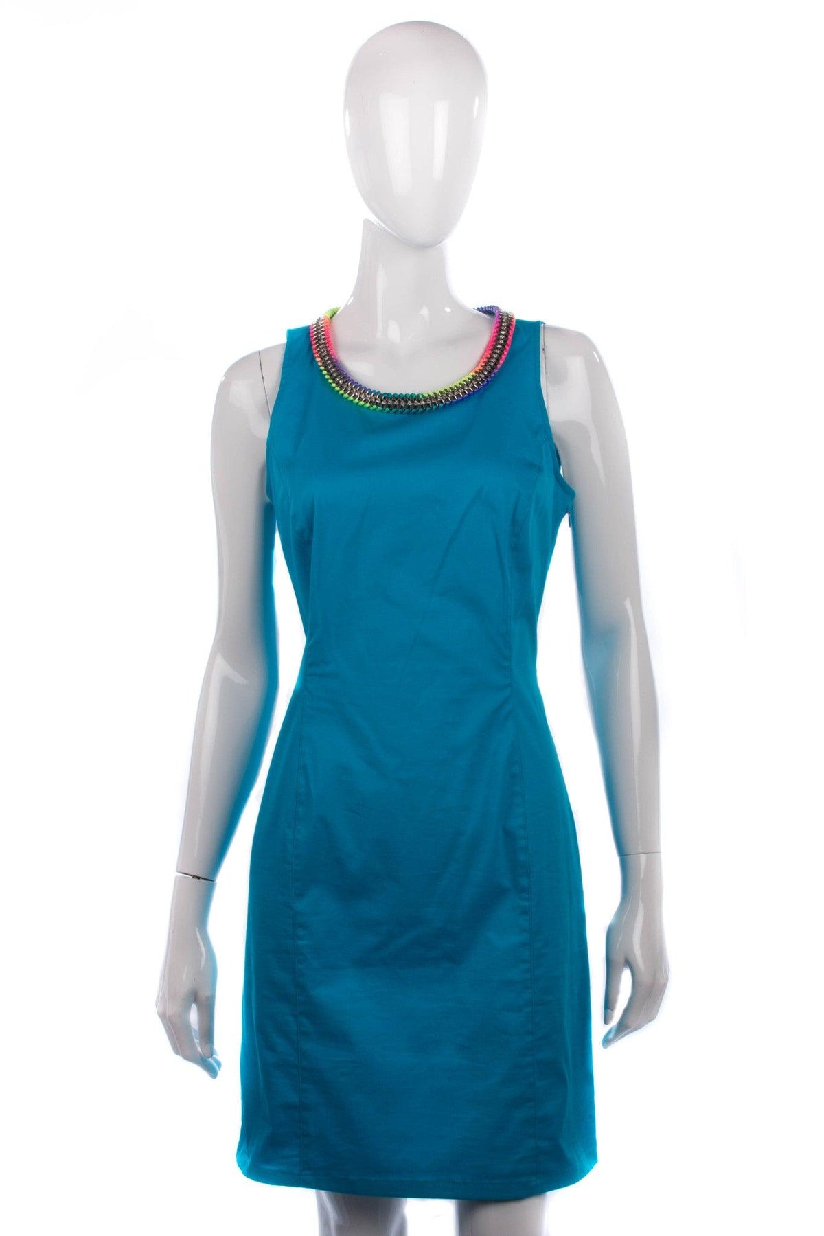 Love Moschino Dress Cotton Blue Sleeveless UK Size 10 BNWT - Ava & Iva