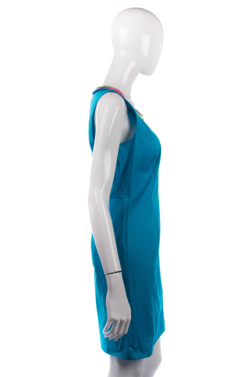 Love Moschino Dress Cotton Blue Sleeveless UK Size 10 BNWT - Ava & Iva