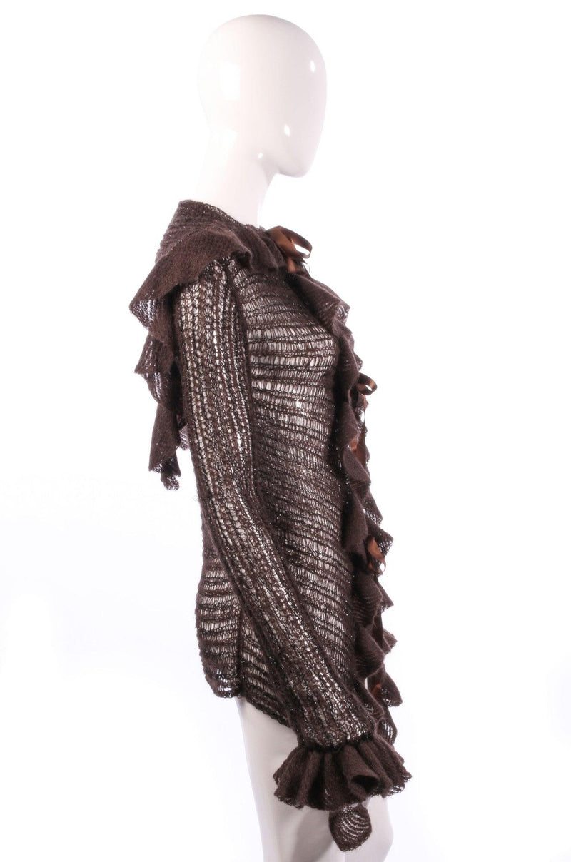 Emporio Armani glitter cardigan size 14 side