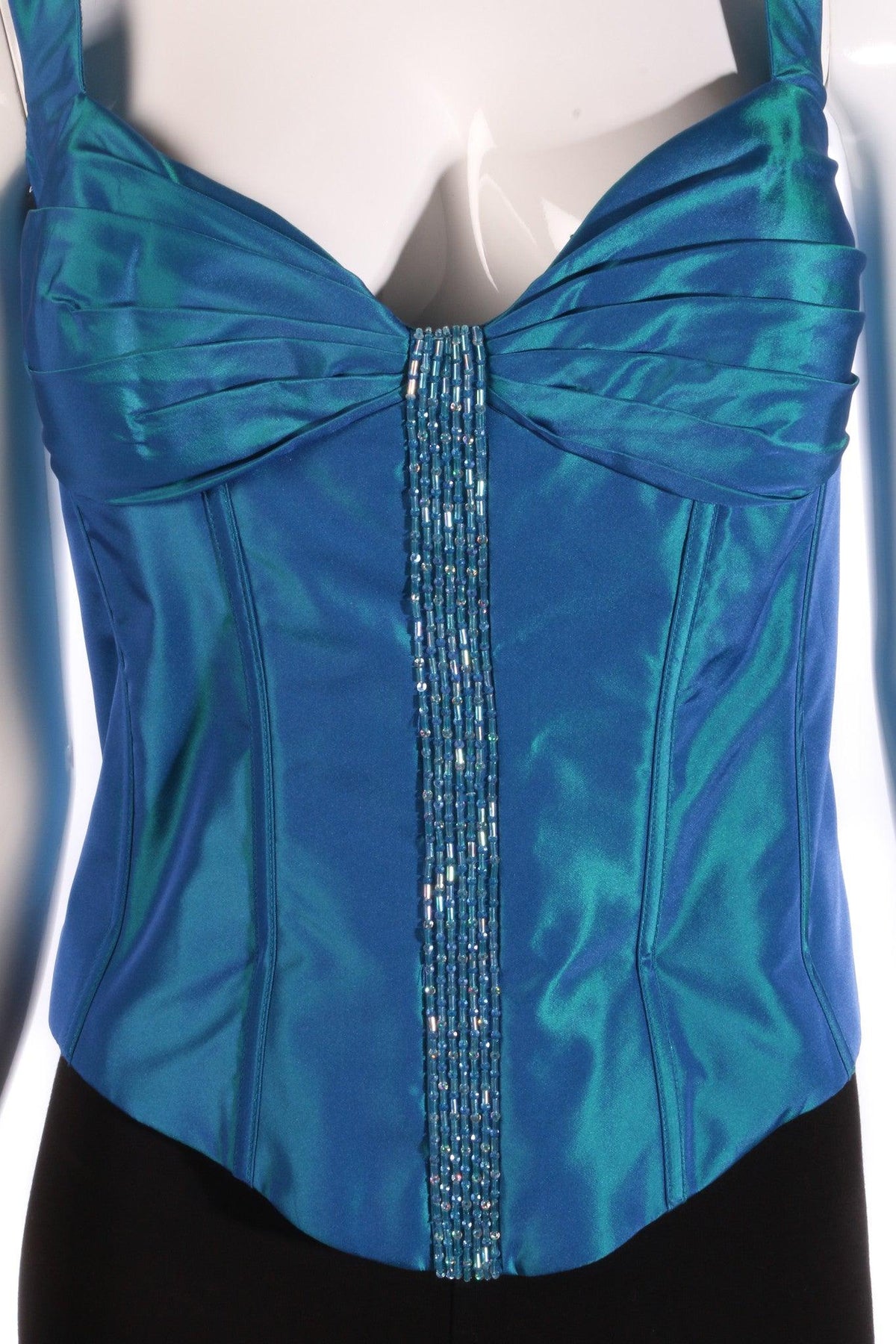 John Charles blue bodice detail