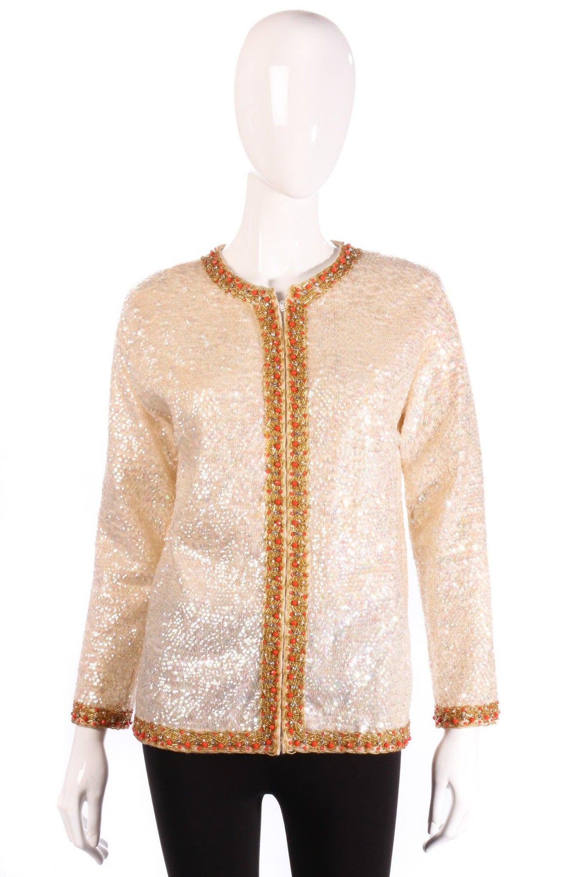 Hatais cream sequin jacket 