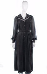 Fredrick Howard Lurex Long Dress Early 1970's Grey UK Size 10/12 - Ava & Iva