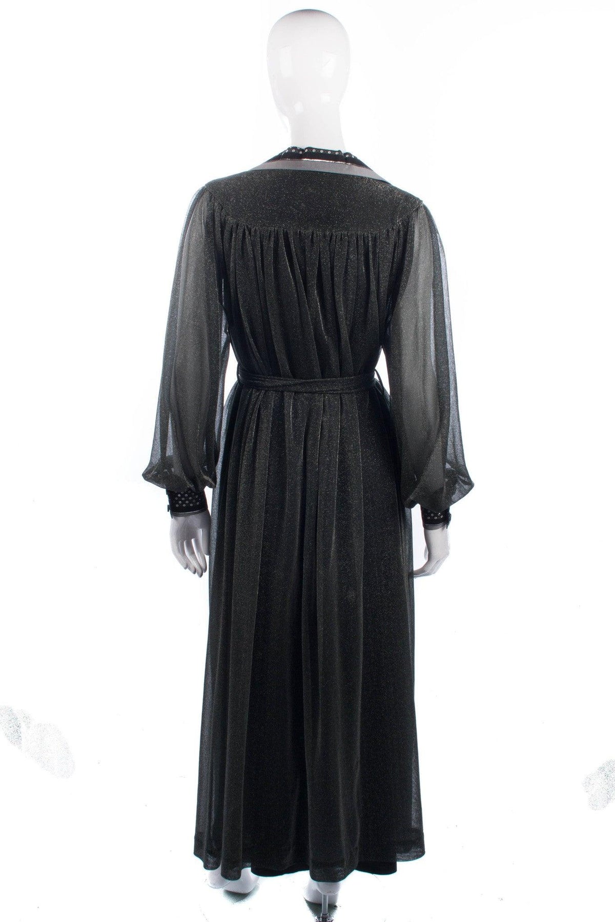 Fredrick Howard Lurex Long Dress Early 1970's Grey UK Size 10/12 - Ava & Iva