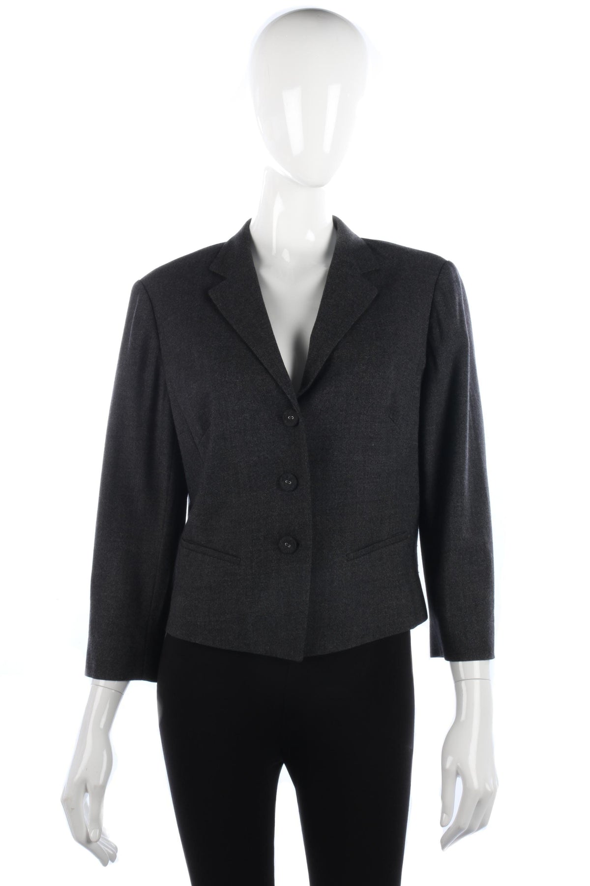 Armand Ventilo Jacket Wool Dark Grey with Silk Lining Size 14 - Ava & Iva