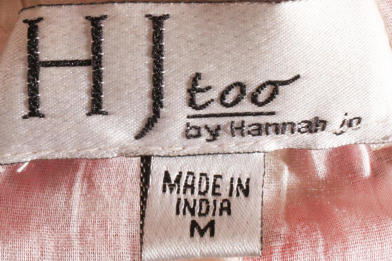 HJ Too pink floral skirt size M label