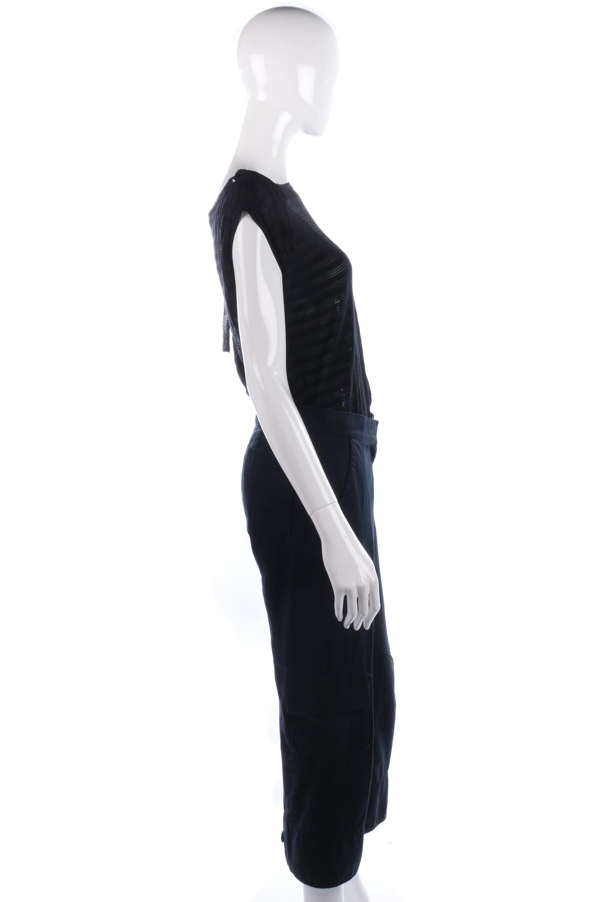 Whistles black summer cropped trousers size 10 - Ava & Iva