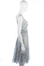 Noli silk/ cotton light blue and top, matching camisole and skirt UK Size 12 - Ava & Iva