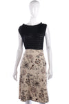 Embroidered skirt cream and black floral with embroidery size 8 - Ava & Iva