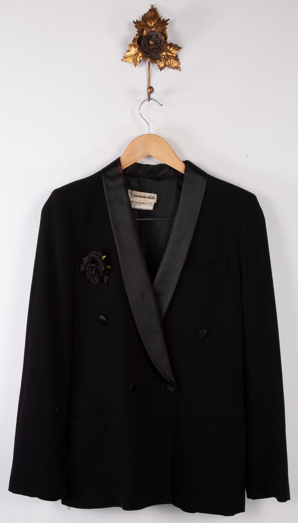 Georges Rech Vintage Dinner Jacket Black UK 12 - Ava & Iva