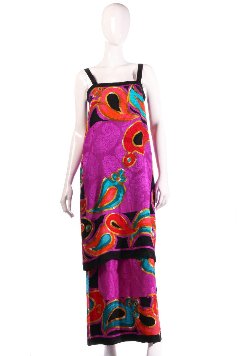 Brijo purple patterned dress, with additional top