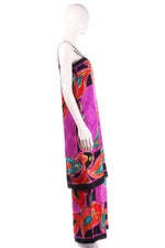 Brijo purple patterned dress, with additional top side