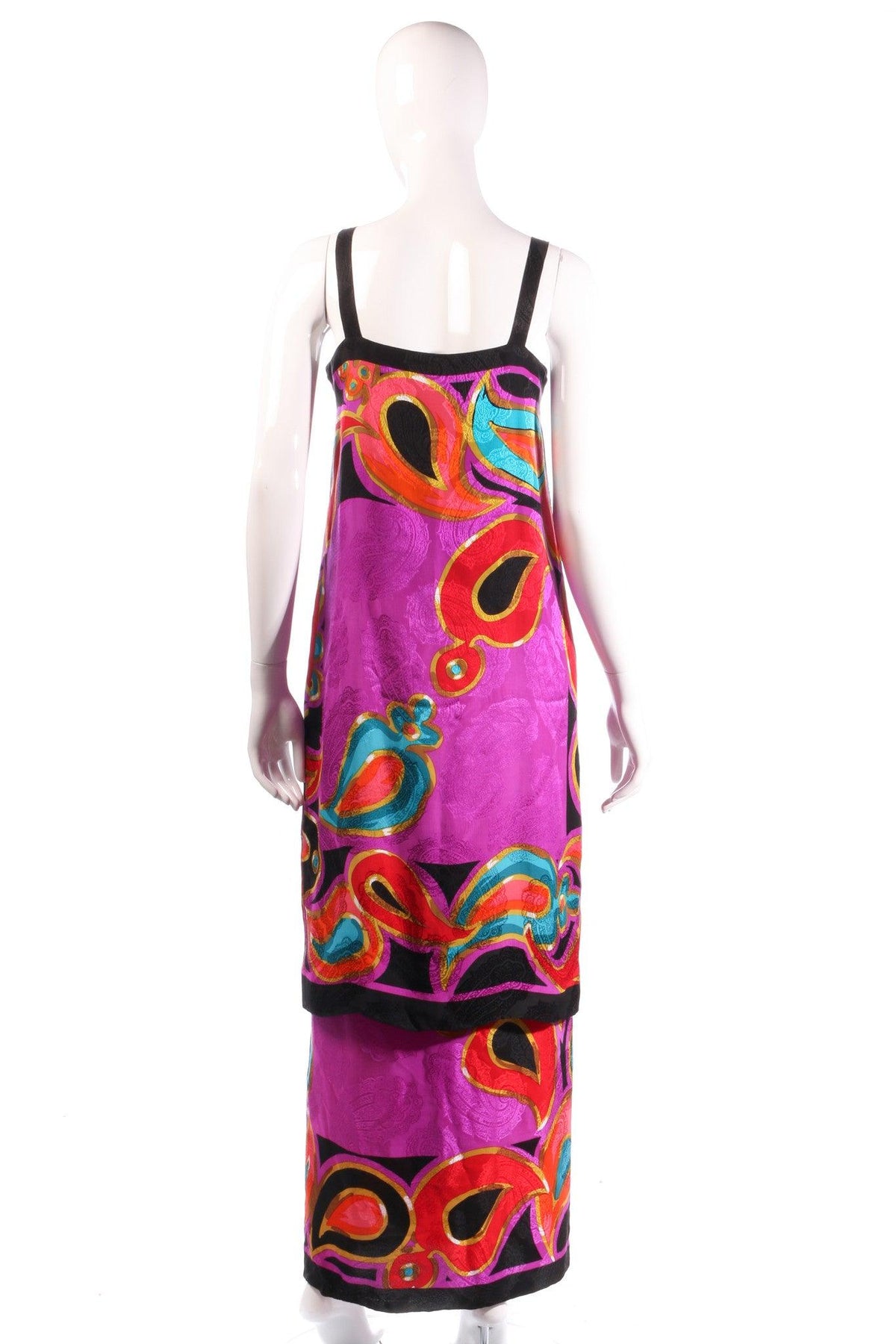 Brijo purple patterned dress, with additional top back